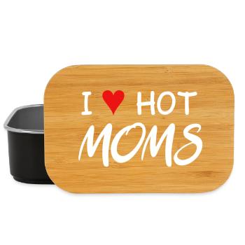 Red Heart Love Moms - I Love Hot Moms - Boîte à goûter - noir - Devant