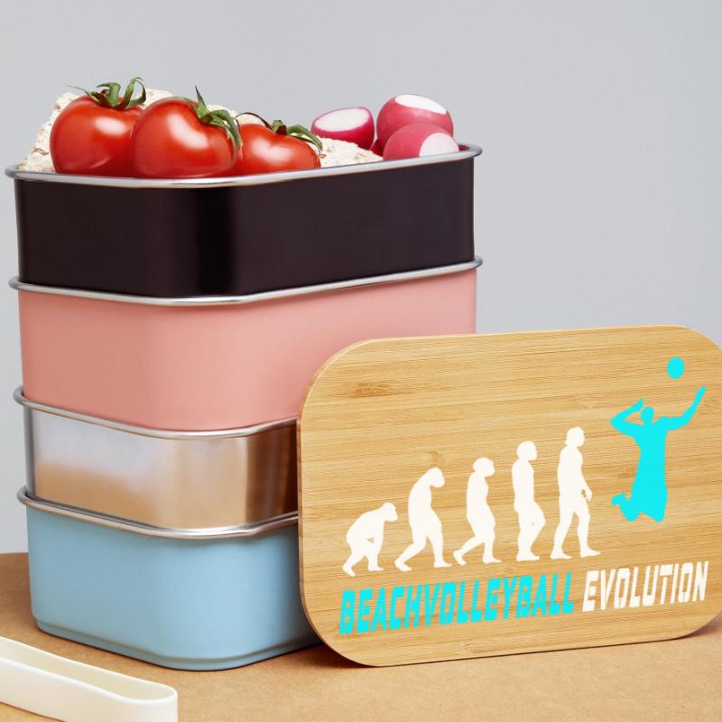 Conception d'évolution de volleyball de plage / idée cadeau Boîte à goûter