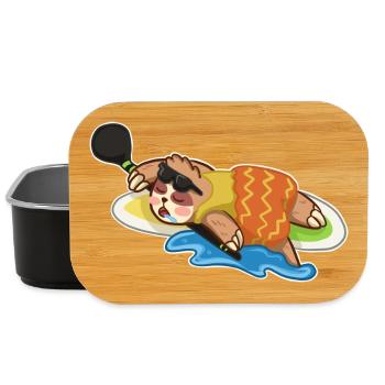 Stand Up Paddling Stand up Paddler Faultier - Lunch Box - Schwarz - Vorne