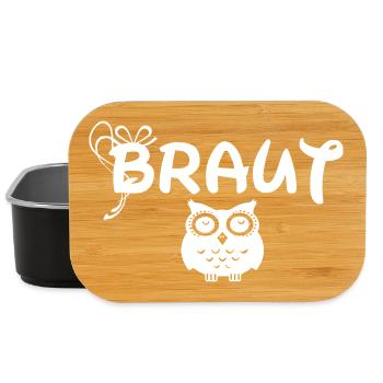braut jgsa eule girls lustig spruch team aufkleber - Lunch Box - Schwarz - Vorne