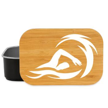 Swimming Swimmer Nature Lake Sea Team Graphic - Lunch Box - black - Front