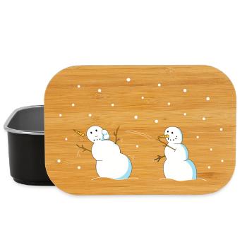 Snowball fight - Lunch Box - black - Front