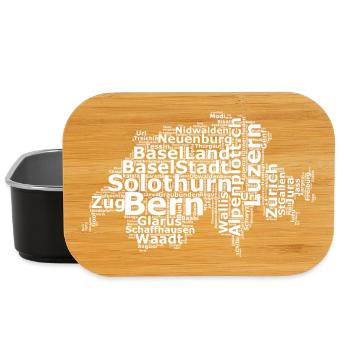 Schweiz Mundart weiss - Lunch Box - Schwarz - Vorne