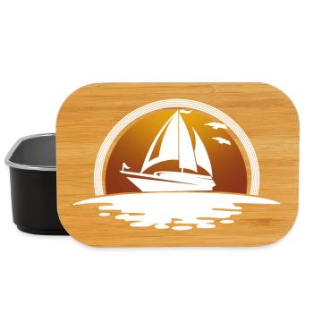Sailboat Sailing Ship Sailing Sailor - Lunch Box - black - Front