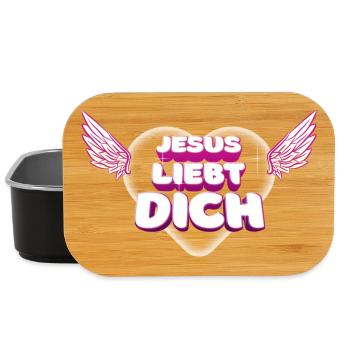 Jesus loves you - Lunch Box - black - Front