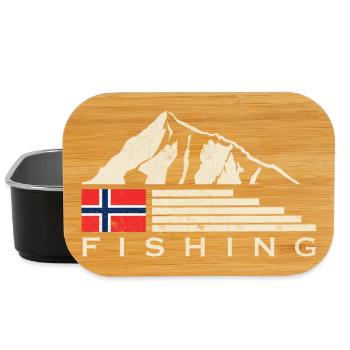 Norway Fishing Angler Fishing - Lunch Box - black - Front
