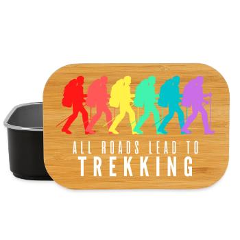 All Roads Lead to Trekking - Lunch Box - black - Front
