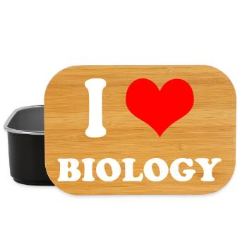 I love biology - Lunch Box - black - Front