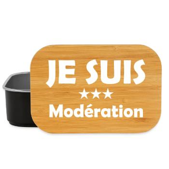 Je Suis Toujours Avec Modération Bière - Boîte à goûter - noir - Devant