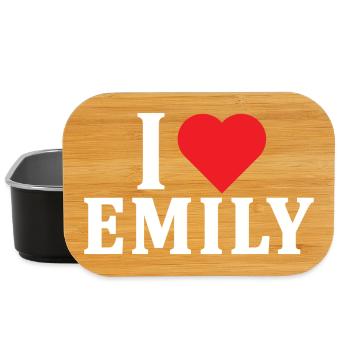 T-Shirt Ich liebe Emily T-Shirt Geschenkidee - Lunch Box - Schwarz - Vorne
