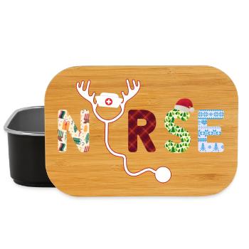 Nurse ugly Christmas - Lunch Box - black - Front