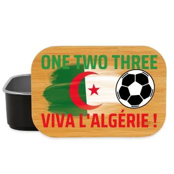 Algeria Flag Soccer  - Lunch Box - black - Front