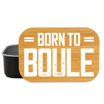 Born to Boule saying for Bouler and Petanque - Lunch Box - black - Front
