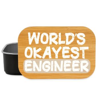 World's Best Engineer Bold Statement - Lunch Box - black - Front
