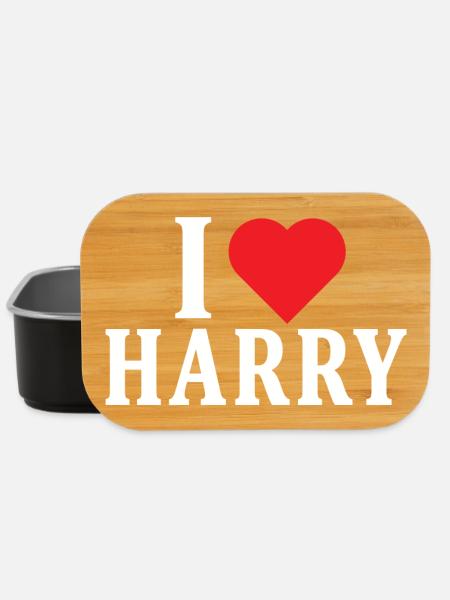 t-shirt I love Harry t-shirt gift idea - Lunch Box - black