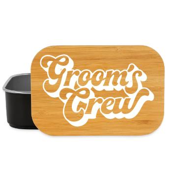 Groom's Crew Bachelor Party Squad Matching Group - Lunch Box - black - Front