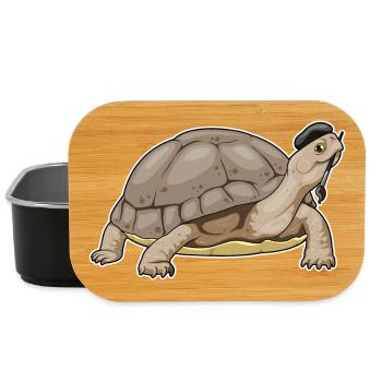 Schildkröte Maler Pinsel Malen - Lunch Box - Schwarz - Vorne