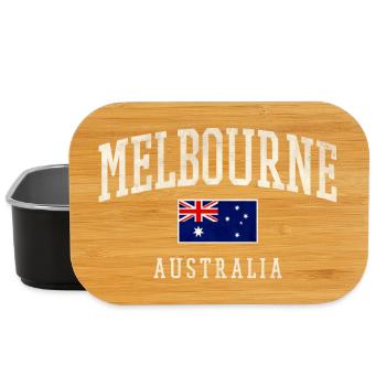 Melbourne Australien Design mit Flagge - Lunch Box - Schwarz - Vorne