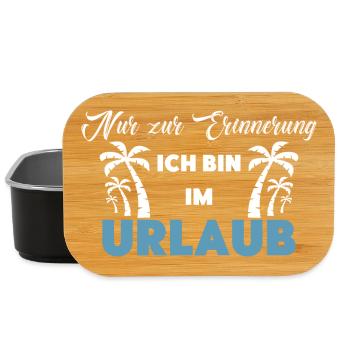 Nur zur Erinnerung: Ich bin im Urlaub! - Lunch Box - Schwarz - Vorne