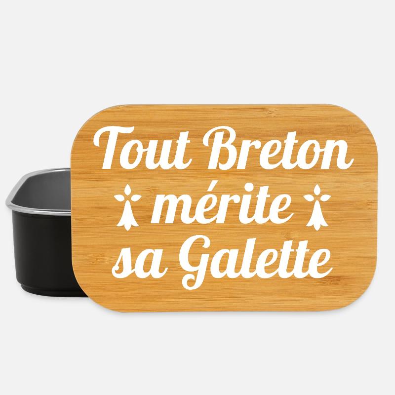 Bretagne, Breton, galette bretonne - Boîte à goûter - noir