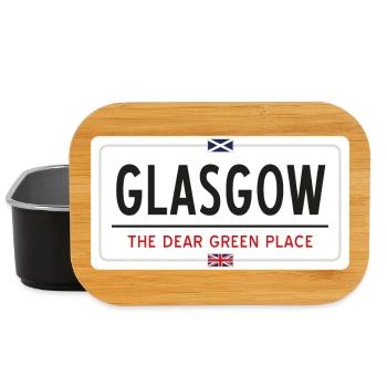 Signe de nom de lieu de Glasgow - Boîte à goûter - noir - Devant