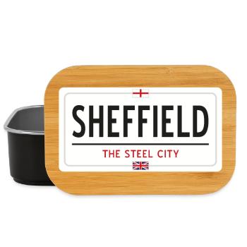 Ortsschild Sheffield - Lunch Box - Schwarz - Vorne