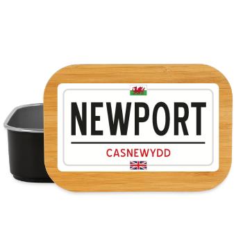Newport town sign - Lunch Box - black - Front