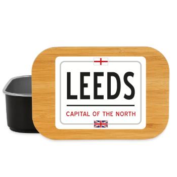 Ortsschild von Leeds - Lunch Box - Schwarz - Vorne