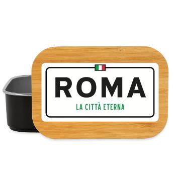 Rom Ortsschild - Lunch Box - Schwarz - Vorne