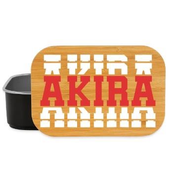 t-shirt Akira t-shirt gift idea stacked text - Lunch Box - black - Front