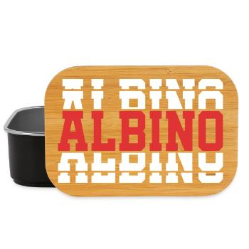 t-shirt albinos t-shirt idée cadeau texte empilé - Boîte à goûter - noir - Devant