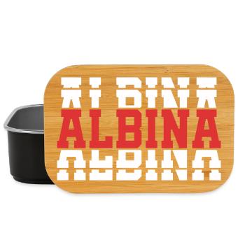 t-shirt Albina t-shirt idée cadeau texte empilé - Boîte à goûter - noir - Devant