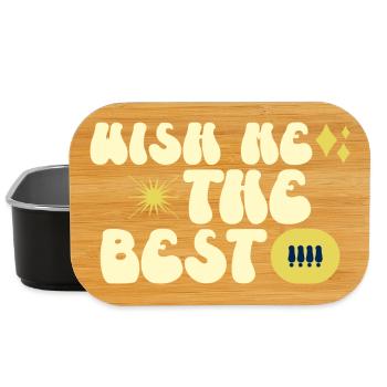 Wish me the best - Boîte à goûter - noir - Devant