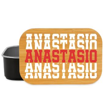t-shirt Anastasio t-shirt gift stacked text - Lunch Box - black - Front