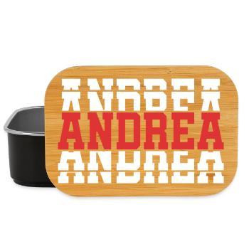 t-shirt Andrea t-shirt idée cadeau texte empilé - Boîte à goûter - noir - Devant