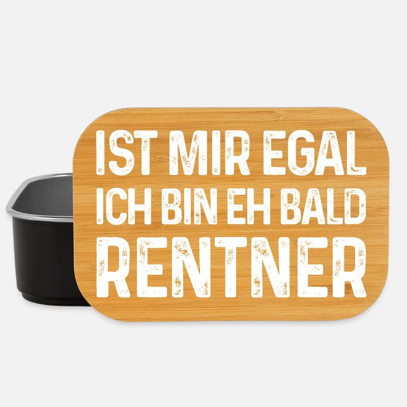 Ist mir egal Ich bin eh bald Rentner - Lunch Box - Schwarz