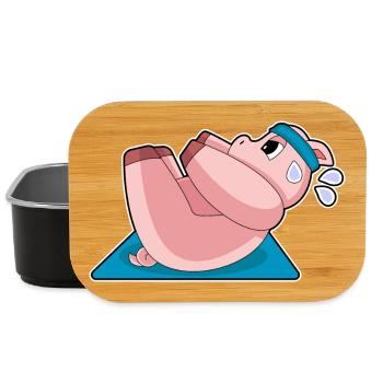 Entraînement abdominal Porc Bodybuilding - Boîte à goûter - noir - Devant