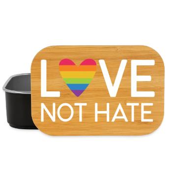 LGBT Pride Month - Love No Hate - Lunch Box - black - Front