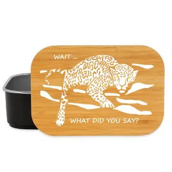 Leopard Erwacht: Was hast du gesagt? - Lunch Box - Schwarz - Vorne