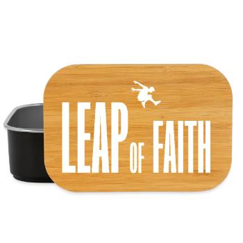 Shirt Leap of Faith white - Lunch Box - black - Front