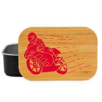 Red biker and speed - Lunch Box - black - Front