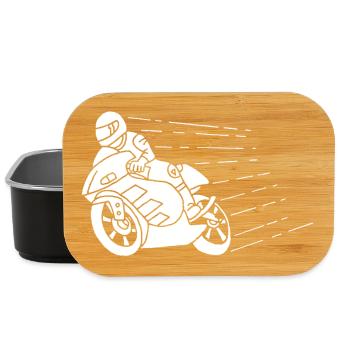 White biker and speed - Lunch Box - black - Front