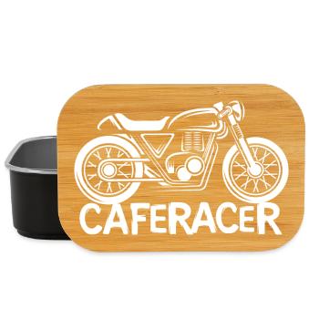 Caferacer Symbol Illustration - Custom Motorrad - Lunch Box - Schwarz - Vorne
