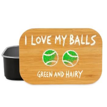 Love My Balls Tennis Funny Design - Lunch Box - black - Front