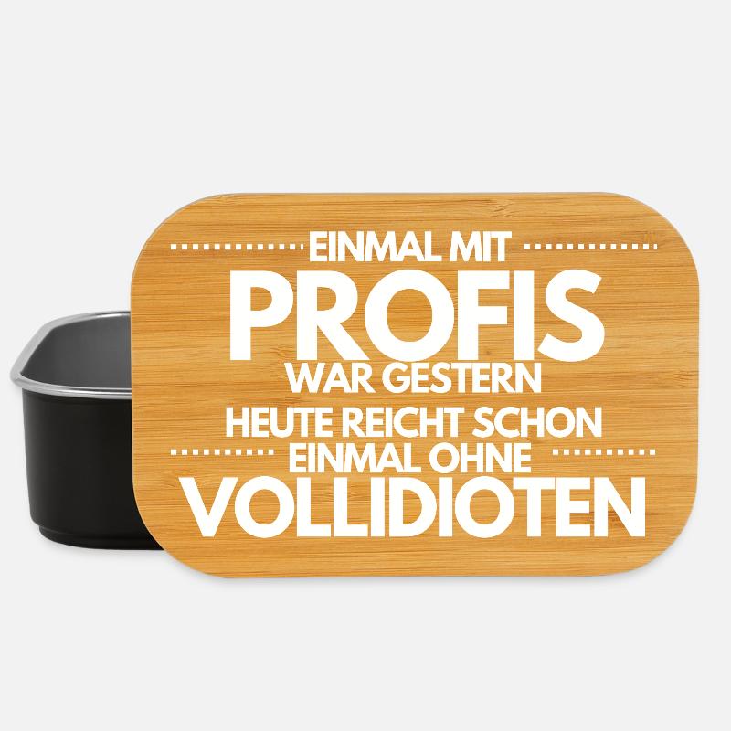 Einmal ohne Vollidioten / Einmal mit Profis - Lunch Box - Schwarz