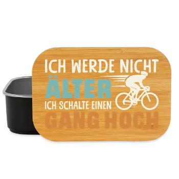 cyclist racing bike bicycle cyclist birthday - Lunch Box - black - Front