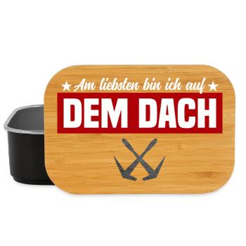 Am liebsten bin ich auf dem Dach - Lunch Box - Schwarz - Vorne