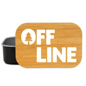 Hors ligne – Camping, Liberté, Forêt extérieure - Boîte à goûter - noir - Devant