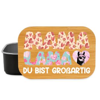 MAMA LAMA TU ES SUPER Drôle - Boîte à goûter - noir - Devant