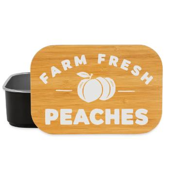 Pêches fraîches de la ferme - Boîte à goûter - noir - Devant